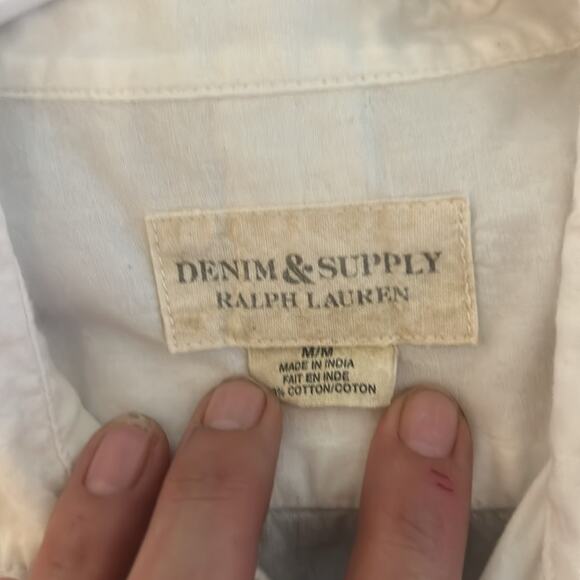 Ralph Lauren Denim and Supply white cotton blouse. Size M - Picture 3 of 5